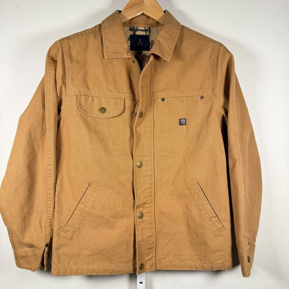 Roark Brown Shirt Jacket with Patterned Lining - Picture 2 of 9